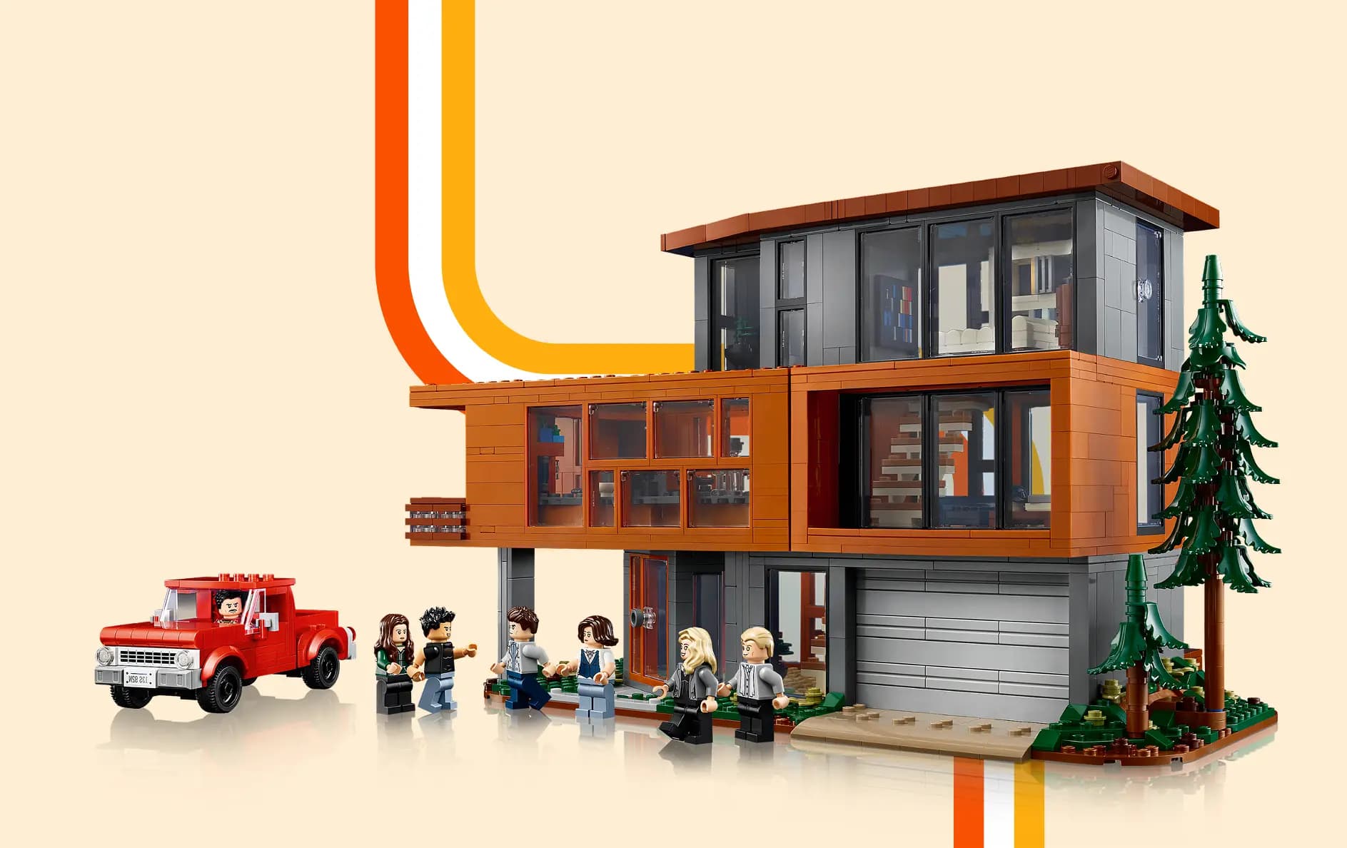 Image of the LEGO Twighlight House set with a themed background